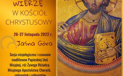 Zapowiedź: Sesja misjologiczna i czuwanie modlitewne Papieskiej Unii Misyjnej 2022
