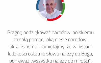 Papież dziękuje Polakom za pomoc Ukrainie